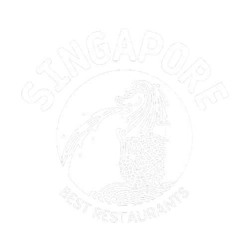 Singapore Best Restaurants logo featuring the Merlion symbol and site name in circular design.